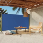 Tenda Laterale Retrattile per Patio 170x300 cm Blu