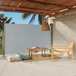 Tenda Laterale Retrattile per Patio 180x300 cm Grigia