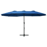 Ombrellone da Esterni Palo in Alluminio 460x270cm Blu