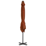 Ombrellone a Sbalzo con Palo in Alluminio 250x250 cm Terracotta