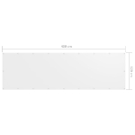 Paravento Balcone Bianco 120x400 cm Tessuto Oxford