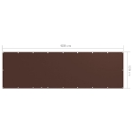 Paravento Balcone Marrone 120x400cm in Tessuto Oxford