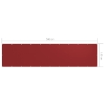 Paravento Balcone Rosso 120x500 cm in Tessuto Oxford