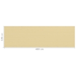 Paravento da Balcone Beige 120x400 cm in HDPE