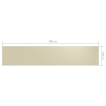 Paravento da Balcone Crema 120x600 cm Tessuto Oxford