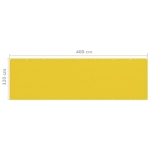 Paravento da Balcone Giallo 120x400 cm in HDPE