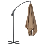 Ombrellone a Sbalzo con Palo in Acciaio 250x250 cm Grigio Talpa