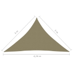 Parasole a Vela Oxford Triangolare 3x3x4,24 m Beige