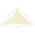 Parasole a Vela Oxford Triangolare 4x4x5,8 m Crema