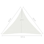 Vela Parasole 160 g/m² Bianca 4,5x4,5x4,5 m in HDPE