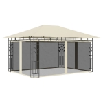 Gazebo con Zanzariera 4x3x2,73 m Crema 180 g/m²