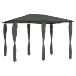 Gazebo con Montanti Rivestiti 3x4x2,6 m Antracite 160 g/m²