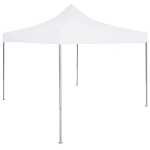 Gazebo Professionale Pieghevole 3x3m Acciaio Bianco