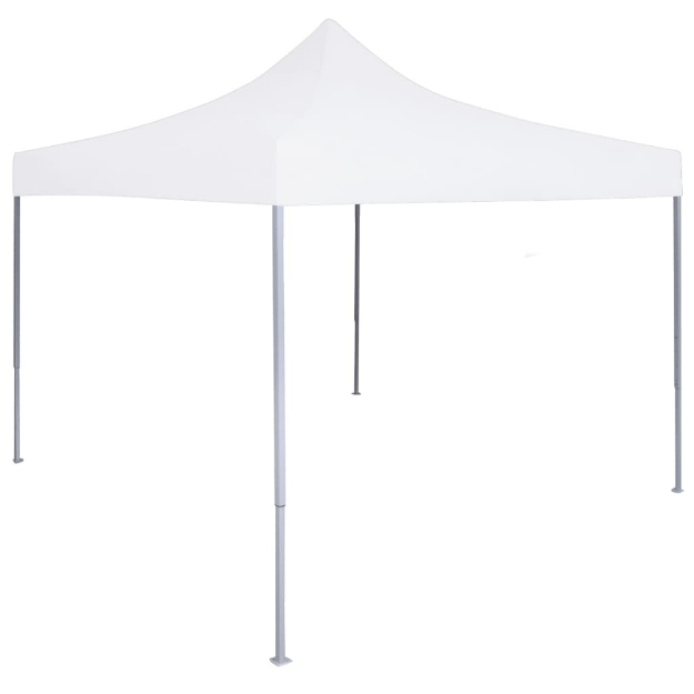 Gazebo Professionale Pieghevole 2x2m in Acciaio Bianco