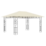 Gazebo con Zanzariera 4x3x2,73 m Crema 180 g/m²