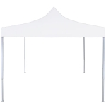 Gazebo Professionale Pieghevole 3x3m Acciaio Bianco