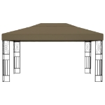 Gazebo 3x4 m Grigio Talpa in Tessuto