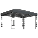 Gazebo con Stringa di Luci LED 3x4 m Antracite