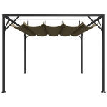 Gazebo da Giardino con Tetto Retrattile 3x3 m Talpa 180 g/m²