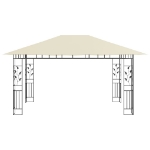 Gazebo con Zanzariera 4x3x2,73 m Crema 180 g/m²