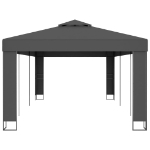 Gazebo con Tetto Doppio 3x6 m Antracite