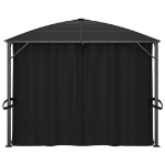 Gazebo con Tende 400x300x265 cm Antracite