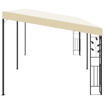 Gazebo a Parete 6x3x2,5 m Crema