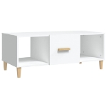 Tavolino da Salotto Bianco 102x50x40 cm in Legno Multistrato