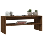 Tavolino Salotto Rovere Marrone 100x40x40 cm Legno Multistrato