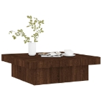 Tavolino da Salotto Rovere Marrone 90x90x28cm Legno Multistrato