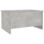 Tavolino Grigio Cemento 80x55,5x41,5 cm in Legno Multistrato