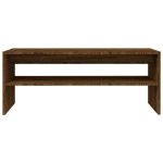 Tavolino Salotto Rovere Marrone 100x40x40 cm Legno Multistrato