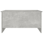 Tavolino Grigio Cemento 80x55,5x41,5 cm in Legno Multistrato