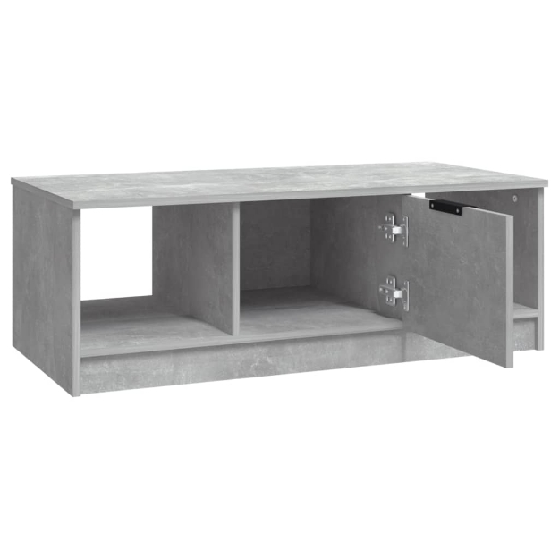 Tavolino Salotto Grigio Cemento 102x50x36 cm Legno Multistrato