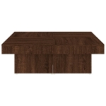 Tavolino da Salotto Rovere Marrone 90x90x28cm Legno Multistrato