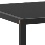 Tavolino da Salotto Nero con Vetro Nero 120x50x35 cm