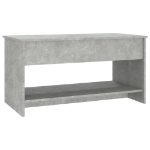 Tavolino Salotto Grigio Cemento 102x50x52,5cm Legno Multistrato