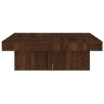 Tavolino da Salotto Rovere Marrone 90x90x28cm Legno Multistrato