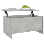 Tavolino Grigio Cemento 80x55,5x41,5 cm in Legno Multistrato