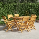 Sedie da Giardino Pieghevoli 6pz 55x61x90cm Legno Massello Teak