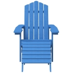 Sedie Giardino Adirondack 2 pz con Poggiapiedi HDPE Blu Acqua