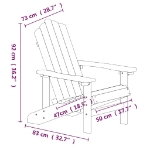 Sedia da Giardino con Tavolo Adirondack in HDPE Blu