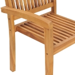 Sedie da Giardino 2 pz con Cuscini Verdi Massello di Teak