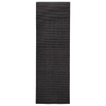 Tappeto in Sisal per Tiragraffi Nero 66x200 cm