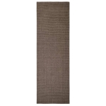 Tappeto in Sisal per Tiragraffi Marrone 80x250 cm