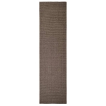 Tappeto in Sisal per Tiragraffi Marrone 80x300 cm