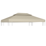 Telo di Ricambio per Gazebo 310g/m² Beige 3x4m