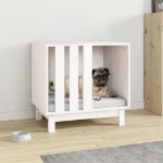 Casetta per Cani bianco 60x45x57 cm in Legno Massello di Pino