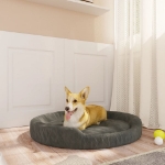 Lettino per Cani Grigio Scuro 70x55x23 cm in Peluche