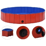 Piscina per Cani Pieghevole Rossa 160x30 cm in PVC